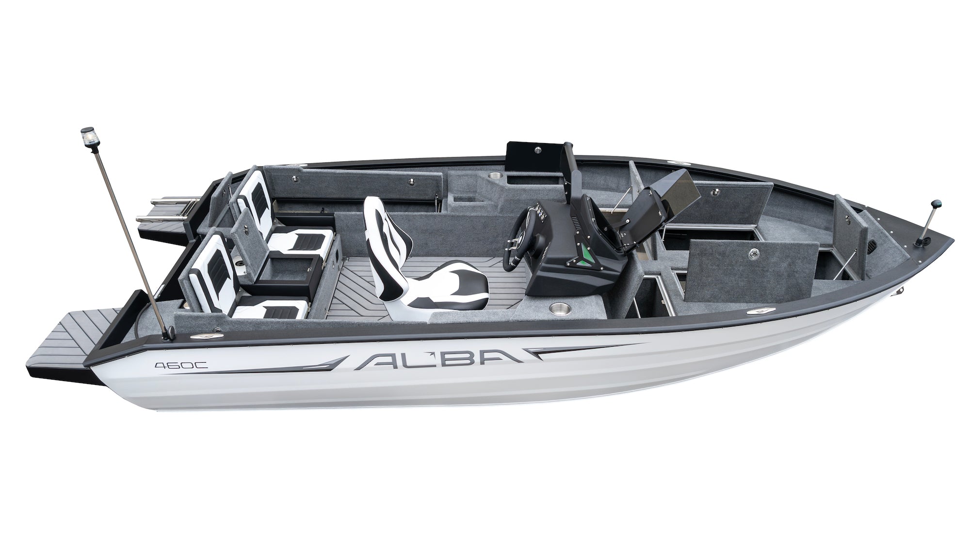 ALBA 460 C - Aluminium Angelboot mit Seitenkonsole